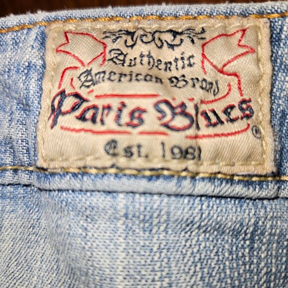 Vintage Y2K Paris Blues Flare Jeans Junior Size 11 | Light Stone Washed Retro - Picture 4 of 13
